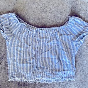 Hollister off the shoulder cropped tee